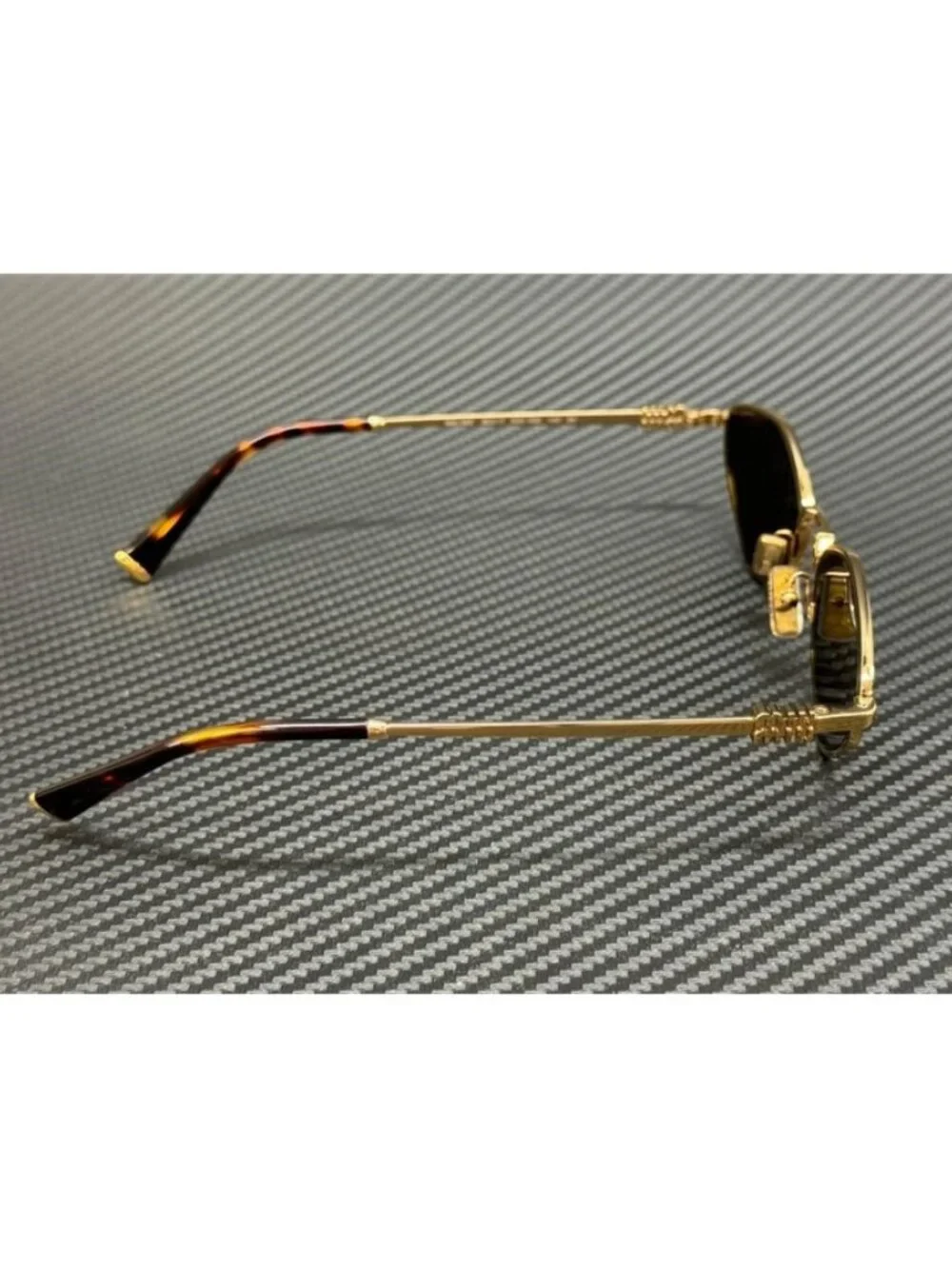 New Miu Miu Women Gold Sunglasses 56-17-140